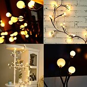 cheap Solar String Lights-Outdoor Solar String Light Solar LED String Lights Matte Bulb Warm White Colorful White 8 Mode Outdoor Waterproof 7M 50LEDs Fairy Lights Christmas Wedding Holiday Decoration Lights Garden Light