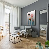 preiswerte Tiergemälde-Ölgemälde handgemachte handbemalte Wandkunst abstrakte Giraffe Kinderzimmer Dekoration Dekor gestreckter Rahmen fertig zum Aufhängen