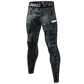 cheap Men&#039;s Shorts, Tights &amp; Pants-Men&#039;s Compression Pants Running Tights Leggings with Phone Pocket Base Layer Athletic Winter Spandex Breathable Quick Dry Sweat wicking Power Flex Fitness Gym Workout Running Skinny Sportswear