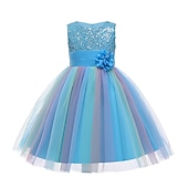 Copii Fete Rochie de fată cu flori Rochie Curcubeu Floare Fără manșon Nuntă Petrecere Paiete Plisată Funde Drăguţ Dantelă Tulle Lungime Genunchi Rochie de Fata de Flori Șampaniu Roz Îmbujorat Roșu Vin ieftine Rochii cu Flori-Copii Fete Rochie de fată cu flori Rochie Curcubeu Floare Fără manșon Nuntă Petrecere Paiete Plisată Funde Drăguţ Dantelă Tulle Lungime Genunchi Rochie de Fata de Flori Șampaniu Roz Îmbujorat Roșu Vin