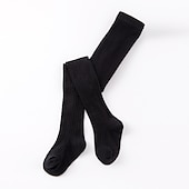 abordables Calcetines para niños-Niños Chica Mallas Polvo para la piel Azul Piscina Blanco Color sólido Cintura elástica Primavera &amp; Otoño Estilo preppy 2-8 años / Algodón