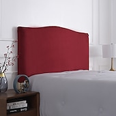 abordables Accessoires de literie-Housse de tête de lit en velours pour décoration de chambre, housse de tête de lit extensible, housse de protection anti-poussière pour tête de lit rembourrée