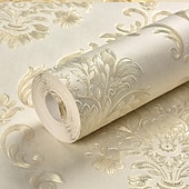 abordables Papel pintado-Fondos de pantalla frescos Papel tapiz de damasco floral mural de pared decoración del hogar revestimiento de paredes moderno clásico, material de tela no tejida adhesivo requerido papel tapiz,