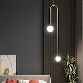 رخيصةأون أضواء قلادة-مصباح معلق LED 2-Light 120 سم قابل للتعتيم على شكل دائرة كروية بتصميم دائري مصباح أكريليك فني رسمي حديث على الطراز الاسكندنافي المتاجر / المقاهي وغرفة الطعام وغرفة النوم وأضواء غرفة الأطفال 110-240 فولت