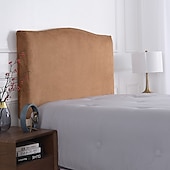 abordables Accessoires de literie-Housse de tête de lit en velours pour décoration de chambre, housse de tête de lit extensible, housse de protection anti-poussière pour tête de lit rembourrée