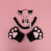 cheap Hair Styling Accessories-Hair Band Cat Claw Suit a Generation of Cute Japanese Plush Hand-Made Cat Claw Bow Tie Animal Ears Beast Tail  Carnival Cos Props