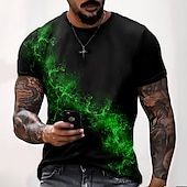 preiswerte Herren-T-Shirts in großen Größen-Herren Übergröße Hemd Groß und hoch Graphic Rundhalsausschnitt Bedruckt Kurzarm Sommer Designer Brautkleider schlicht Groß und hoch Täglich Festtage Oberteile