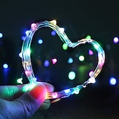 cheap Battery String Lights-30 PCS 12PCS 6PCS Fairy Lights Battery Operated (Included) 600LED 240LED 120LED Mini String Lights Waterproof Copper Wire Firefly Starry Lights for Halloween Party Christmas Festivals Decorations