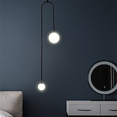 رخيصةأون أضواء قلادة-مصباح معلق LED 2-Light 120 سم قابل للتعتيم على شكل دائرة كروية بتصميم دائري مصباح أكريليك فني رسمي حديث على الطراز الاسكندنافي المتاجر / المقاهي وغرفة الطعام وغرفة النوم وأضواء غرفة الأطفال 110-240 فولت