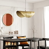 billiga Lyktdesign-46 cm led taklampor lotusbladformad metall lampskärm kreativ hängande lampa lykta design infälld metall elektropläterad modern 220-240v