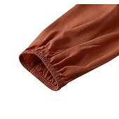 baratos Vestidos Florais-Mulheres Vestido Swing Vestido Longo Vestido Maxi Verde Escuro Marron Preto Manga Longa Cor imaculada Franzido Pregueado Patchwork Outono Primavera Decote V Boho Casual Vestido de outono Manga