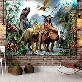 billige dyretepper-dinosaur world wall gobelin art decor teppe gardin henger hjem soverom stue dekorasjon