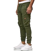 abordables Pantalons Cargo-pantalon de jogging cargo pour hommes pantalons décontractés athlétiques pantalons de survêtement slim fit pantalon crayon kaki