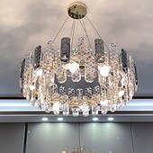 cheap Chandeliers-LED Pendant Lights 60 cm Pendant Lantern Design Chandelier Stainless Steel Electroplated Modern 110-240V