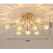 economico Lampadari-lampadario da incasso led cristallo plafoniera metallo elettrolitico stile nordico 110-240v