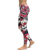 abordables Fondos-Retro Antiguo Punk y gótico Años 70 Polainas Pantalones de entrenamiento Calavera Cráneos Mujer Víspera de Todos los Santos Carnaval Mascarada Fiesta / Noche Despedida de Soltera Adulto Pantalones