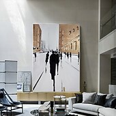 رخيصةأون مطبوعات أشخاص-جدار الفن قماش يطبع اللوحة الفنية صورة الناس العمارة المنزل الديكور دكور توالت قماش لا الإطار غير المؤطرة