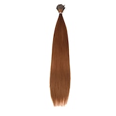 abordables Crocheter les cheveux-Kit d&#039;extensions de cheveux synthétiques i tip fusion de kératine diverses couleurs Kit de cheveux de bâton de pointe de kératine de 16 pouces pour les femmes 30 brins/paquet