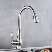 economico Rubinetti per lavello-rubinetto da cucina con doccetta estraibile, ottone 2 modalità monocomando monoforo rubinetti da cucina in stile moderno con interruttore caldo e freddo
