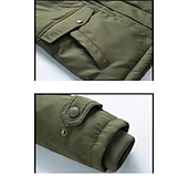 preiswerte Daunenjacken &amp; Parkas für Herren-Herren Wintermantel puffer jacket Winterjacke Tasche Full Zip Outdoor Täglich Lang Sport Brautkleider schlicht warm Atmungsaktiv Herbst Winter Feste Farbe Schwarz Armeegrün Königliches Blau Khaki