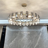 cheap Chandeliers-LED Pendant Lights 60 cm Pendant Lantern Design Chandelier Stainless Steel Electroplated Modern 110-240V