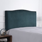abordables Accessoires de literie-Housse de tête de lit en velours pour décoration de chambre, housse de tête de lit extensible, housse de protection anti-poussière pour tête de lit rembourrée