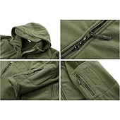 billiga Herrjackor och -rockar-herr varm militär taktisk jacka sport fleece huva jacka vinter äventyr jacka rockar utomhus vindtät flera fickor lätt jacka med hel dragkedja trenchcoat topp camping jakt fiske