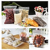 halpa Keittiön säilytysratkaisut-100 kpl kirkas vetoketjupussi muovipakkauspussit sulkuvetoketju muovipussit korut ruoka vetoketjullinen säilytyspussi