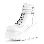 cheap Platform Boots-Holographic Platform Wedge Ankle Boots for Women - Trendy and Bold Footwear for Festivals and Parties