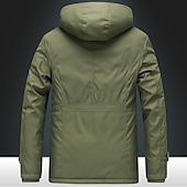 preiswerte Daunenjacken &amp; Parkas für Herren-Herren Wintermantel puffer jacket Winterjacke Tasche Full Zip Outdoor Täglich Lang Sport Brautkleider schlicht warm Atmungsaktiv Herbst Winter Feste Farbe Schwarz Armeegrün Königliches Blau Khaki