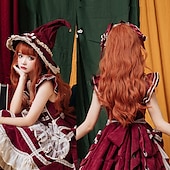 tanie Peruki imprezowe-Długa Ombre Kolorowa Syntetyczna Peruka Cosplay Lolita Harajuku z Grzywką Naturalne Fale Różowa Fioletowa Niebieska Codzienna Peruka Halloween