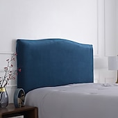 abordables Accessoires de literie-Housse de tête de lit en velours pour décoration de chambre, housse de tête de lit extensible, housse de protection anti-poussière pour tête de lit rembourrée