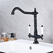 preiswerte Küchenarmaturen-Kitchen Faucet,Two Handles One Hole Antique Brass / Electroplated / Painted Finishes Standard Spout Centerset Antique Kitchen Taps