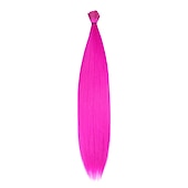 abordables Crocheter les cheveux-Kit d&#039;extensions de cheveux synthétiques i tip fusion de kératine diverses couleurs Kit de cheveux de bâton de pointe de kératine de 16 pouces pour les femmes 30 brins/paquet