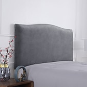 abordables Accessoires de literie-Housse de tête de lit en velours pour décoration de chambre, housse de tête de lit extensible, housse de protection anti-poussière pour tête de lit rembourrée