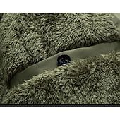 preiswerte Daunenjacken &amp; Parkas für Herren-Herren Wintermantel puffer jacket Winterjacke Tasche Full Zip Outdoor Täglich Lang Sport Brautkleider schlicht warm Atmungsaktiv Herbst Winter Feste Farbe Schwarz Armeegrün Königliches Blau Khaki