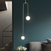 رخيصةأون أضواء قلادة-مصباح معلق LED 2-Light 120 سم قابل للتعتيم على شكل دائرة كروية بتصميم دائري مصباح أكريليك فني رسمي حديث على الطراز الاسكندنافي المتاجر / المقاهي وغرفة الطعام وغرفة النوم وأضواء غرفة الأطفال 110-240 فولت