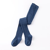 abordables Calcetines para niños-Niños Chica Mallas Polvo para la piel Azul Piscina Blanco Color sólido Cintura elástica Primavera &amp; Otoño Estilo preppy 2-8 años / Algodón
