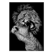 זול Animal Prints-הדפסי בד אמנות קיר בעלי חיים קישוט בית עיצוב בד מגולגל ללא מסגרת לא ממוסגרת לא מתוחה