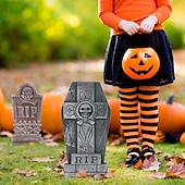 levne Halloween venkovní dekorace-5ks halloweenských náhrobních dekorací realistické a opakovaně použitelné strašidelné dekorace na dvorek a doplňky