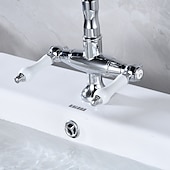 preiswerte Küchenarmaturen-Kitchen Faucet,Two Handles One Hole Antique Brass / Electroplated / Painted Finishes Standard Spout Centerset Antique Kitchen Taps