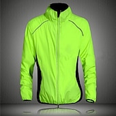 cheap Men&#039;s Jackets &amp; Gilets-WEST BIKING® Men&#039;s Cycling Jacket Bike Jacket Windbreaker Ultraviolet Resistant Jacket Windproof Breathable Reflective Strips Sports Elastane Orange / Yellow / Green Mountain Bike MTB Road Bike