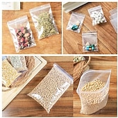 halpa Keittiön säilytysratkaisut-100 kpl kirkas vetoketjupussi muovipakkauspussit sulkuvetoketju muovipussit korut ruoka vetoketjullinen säilytyspussi