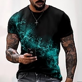 preiswerte Herren-T-Shirts in großen Größen-Herren Übergröße Hemd Groß und hoch Graphic Rundhalsausschnitt Bedruckt Kurzarm Sommer Designer Brautkleider schlicht Groß und hoch Täglich Festtage Oberteile