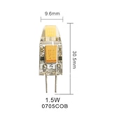 Χαμηλού Κόστους LED Bi-pin Λάμπες-10 τεμ. 1,5w led cob λαμπτήρας bi-pin 300lm g4 ζεστό λευκό 12v 10w αντικατάσταση αλογόνου χωρίς τρεμόπαιγμα για κάτω από το ντουλάπι, ελαφρύ τοπίο