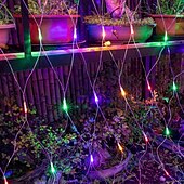economico Plug in elettrico-luci nette natalizie collegabili 6m * 4m 720 led 8 modalità rete a bassa tensione luci stringa fata stringa netta luci natalizie per cespugli da giardino decorazioni per alberi di natale di nozze