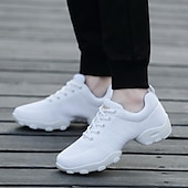 Χαμηλού Κόστους Sneakers Χορού-ανδρικά αθλητικά παπούτσια χορού από δίχτυ που αναπνέουν - ελαφριά παπούτσια τζαζ με κορδόνια με μαλακή σόλα για άνεση και ευελιξία