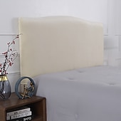 abordables Accessoires de literie-Housse de tête de lit en velours pour décoration de chambre, housse de tête de lit extensible, housse de protection anti-poussière pour tête de lit rembourrée