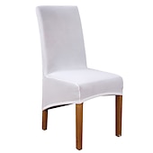 baratos Capa para Cadeira de Jantar-Capas para cadeiras de jantar, capas para cadeiras elásticas, capas protetoras para cadeiras com encosto alto em spandex capas de assento com elástico para sala de jantar, casamento