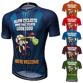 Χαμηλού Κόστους Ανδρικές φανέλες-Ανδρικά Φανέλα ποδηλασίας Γραφική Με Μοτίβο Γράμμα &amp; Αριθμός Κοντομάνικο Ποδήλατο Αθλητική μπλούζα Μπολύζες με 3 πίσω τσέπες Ποδηλασία Βουνού Ποδηλασία Δρόμου Γρήγορο Στέγνωμα Moale